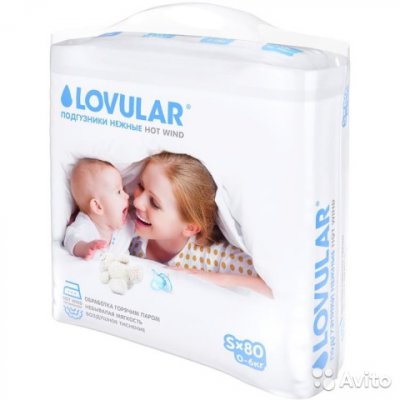 Купить lovular (ловулар) подгузники для детей hot winds s 0-6кг 80 шт в Заволжье