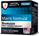 Купить man's formula (мен-с формула) больше чем поливитамины энергия+иммунитет, капсулы массой 940 мг 60шт бад в Заволжье