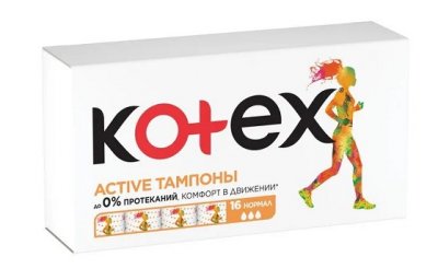 Купить kotex active (котекс) тампоны нормал 16шт в Заволжье