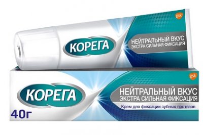 Купить корега крем для фиксации зубных протезов нейтральный вкус 40мл в Заволжье
