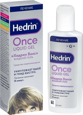 Купить hedrin once (хендрин ванс), средство педикулицидный (от вшей и гнид) жидкий гель, 100мл в Заволжье