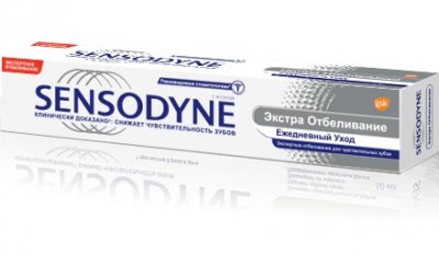 Купить сенсодин (sensodyne) зубная паста экстра отбеливание, 75мл (глаксосмиткляйн, германия) в Заволжье