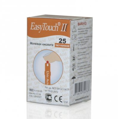 Купить тест-полоски easytouch (изи тач) мочевая кислота, 25 шт в Заволжье