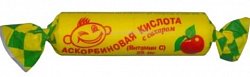 Купить аскорбиновая кислота с сахаром, таблетки со вкусом яблока, 10 шт бад в Заволжье