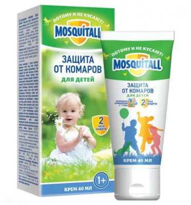Купить mosquitall (москитолл) нежная защита крем от комаров детский 40 мл в Заволжье