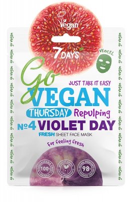 Купить 7 days go vegan маска для лица для тканевая для тех, кто любит посвежее, 25 г в Заволжье