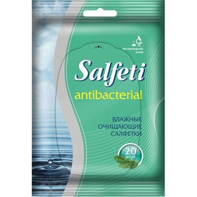 Купить salfeti (салфети) салфетки влажные антибактериальные 20шт в Заволжье