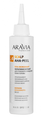 Купить aravia (аравиа) гель-эксфолиант для глубокого очищения кожи головы мультикислотный scalp aha-peel, 150мл в Заволжье