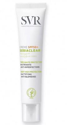 Купить svr sebiaclear (свр) крем для лица солнцезащитный для жирной, проблемной кожи spf50+, 40мл в Заволжье