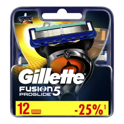 Купить gillette fusion proglide (жиллет) сменные кассеты, 12 шт в Заволжье