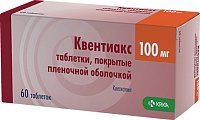 Купить квентиакс, таблетки, покрытые пленочной оболочкой 100мг, 60 шт в Заволжье