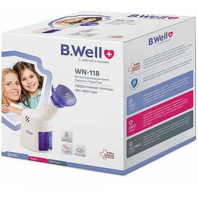 Купить b.well (би велл) ингалятор паровой wn-118 с термостатом+косметическая маска в Заволжье