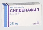 Купить силденафил, таблетки, покрытые пленочной оболочкой 25мг, 20 шт в Заволжье