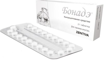 Купить бонадэ, таблетки, покрытые пленочной оболочкой 2мг+0,03мг, 21 шт в Заволжье