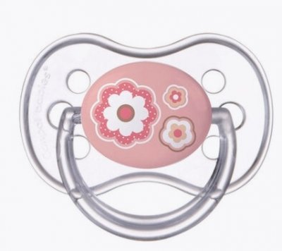 Купить canpol (канпол) пустышка круглая силиконовая 0-6 месяцев newborn baby розовая 1 шт в Заволжье