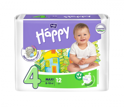 Купить bella baby happy (белла) подгузники 4 макси 8-18кг 12 шт в Заволжье