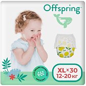 Купить offspring (оффспринг) подгузники-трусики детские размер xl, 12-20 кг 30 шт лимоны в Заволжье