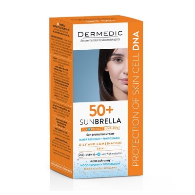 Купить dermedic sunbrella (дермедик) солнцезащитный крем для жирной и комбинированной кожи spf50+, 50г в Заволжье
