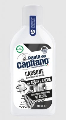 Купить pasta del сapitano (паста дель капитано) ополаскиватель для полости рта древесный уголь, 400мл в Заволжье