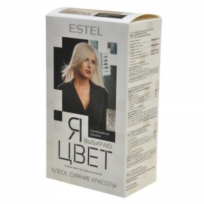Купить estel (эстель) крем-гель краска для волос я выбираю цвет тон 10/76 скандинавский блондин в Заволжье