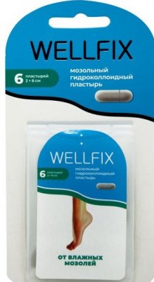 Купить пластырь веллфикс (wellfix) гидроколлоидные 2х6см, 6 шт в Заволжье