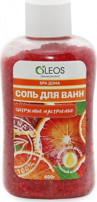 Купить oleos (олеос) соль морская для ванн цитрусовое настроение, 400г в Заволжье