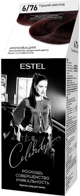 Купить estel (эстель) краска-уход для волос celebrity тон 6/76 горький шоколад в Заволжье