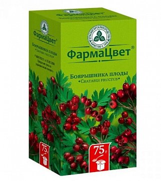 Боярышника плоды, пачка 75г