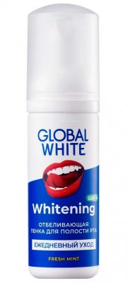 Купить глобал вайт (global white) пенка для полости рта отбеливающая 50мл в Заволжье