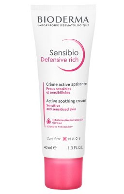 Купить bioderma sensibio defensive (биодерма сенсибио) крем для чувствительной кожи лица насыщенный 40мл в Заволжье