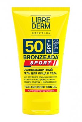 Купить librederm bronzeada sport (либридерм) гель солнцезащитный для лица и тела, 50мл spf150 в Заволжье
