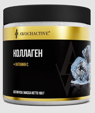 Awochactive (Авочактив) Коллаген с витамином С, порошок без вкуса, банка 180 гр БАД