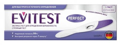 Купить тест для определения беременности evitest (эвитест) perfect струйный 1 шт в Заволжье