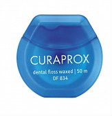 Купить curaprox (курапрокс) зубная нить вощенная с мятой, 50м, df834 в Заволжье