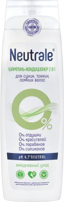 Купить neutrale (нейтрал) шампунь-кондиционер 2в1 для сухой, тонких и ломких волос 400мл в Заволжье