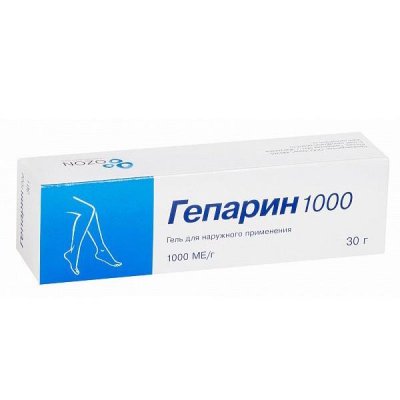 Купить гепарин, гель 1000ме/г 30г в Заволжье