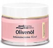 Купить медифарма косметик (medipharma cosmetics) olivenol крем для лица дневной интенсивный роза, 50мл в Заволжье