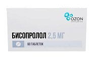 Купить бисопролол, таблетки, покрытые оболочкой, 2,5мг, 60 шт  в Заволжье