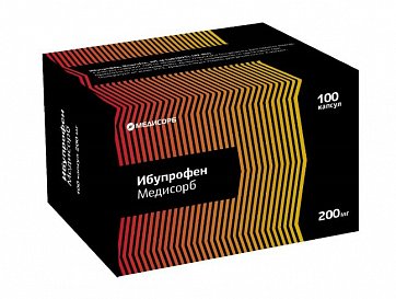 Ибупрофен Медисорб,, капсулы 200 мг, 100 шт