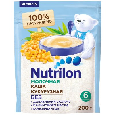 Купить nutrilon (нутрилон) каша молочная кукурузная с 6 месяцев, 200г в Заволжье