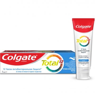 Купить колгейт (colgate) зубная паста total 12 профессиональная чистка, 75мл в Заволжье