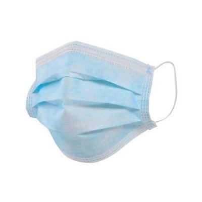 Купить маска медицинская трехслойная нестерильная на резинке голубая, 1 шт в Заволжье