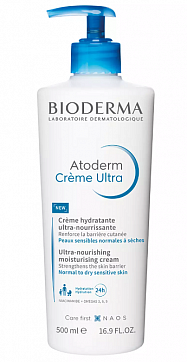 Bioderma Atoderm (Биодерма) крем для лица и тела ультра, 500мл