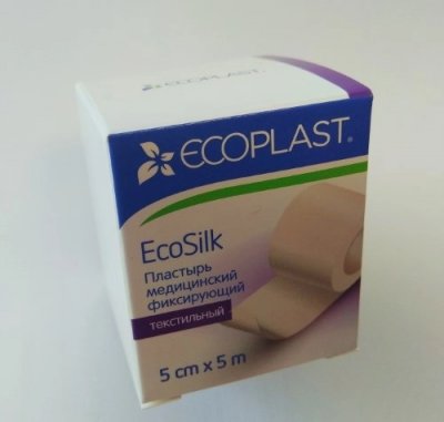 Купить ecoplast ecosilk медицинский фиксирующий текстильный 5см х 5м в Заволжье