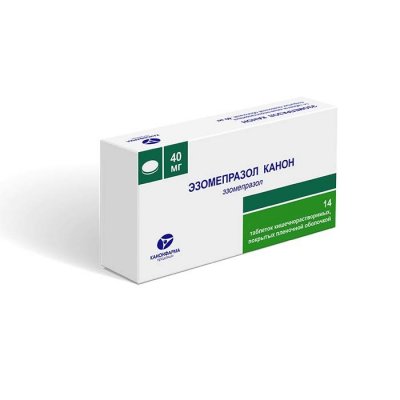 Купить эзомепразол-канон, таблетки кишечнорастворимые, покрытые пленочной оболочкой 40мг, 14 шт в Заволжье