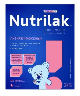 Купить нутрилак (nutrilak) премиум антирефлюксный молочная смесь с рождения, 350г в Заволжье