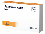Купить вилдаглиптин, таблетки 50мг, 28шт в Заволжье