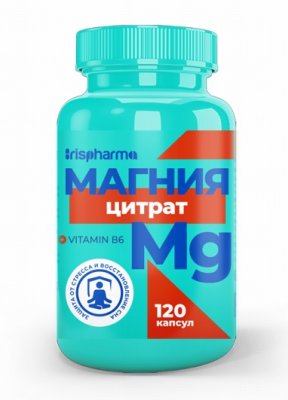 Купить ирисфарма (irispharma) магния цитрат с витамином в6, капсулы 120 шт бад в Заволжье