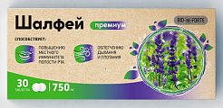 Купить шалфей премиум bioforte, таблетки для рассасывания массой 750 мг, 30 шт бад в Заволжье