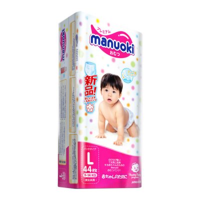 Купить manuoki (мануоки) подгузники-трусики детские, размер l 9-14кг, 44 шт в Заволжье